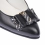 Pantofi eleganti dama, negru, din piele naturala box, toc 6 cm - NA41NEGRU